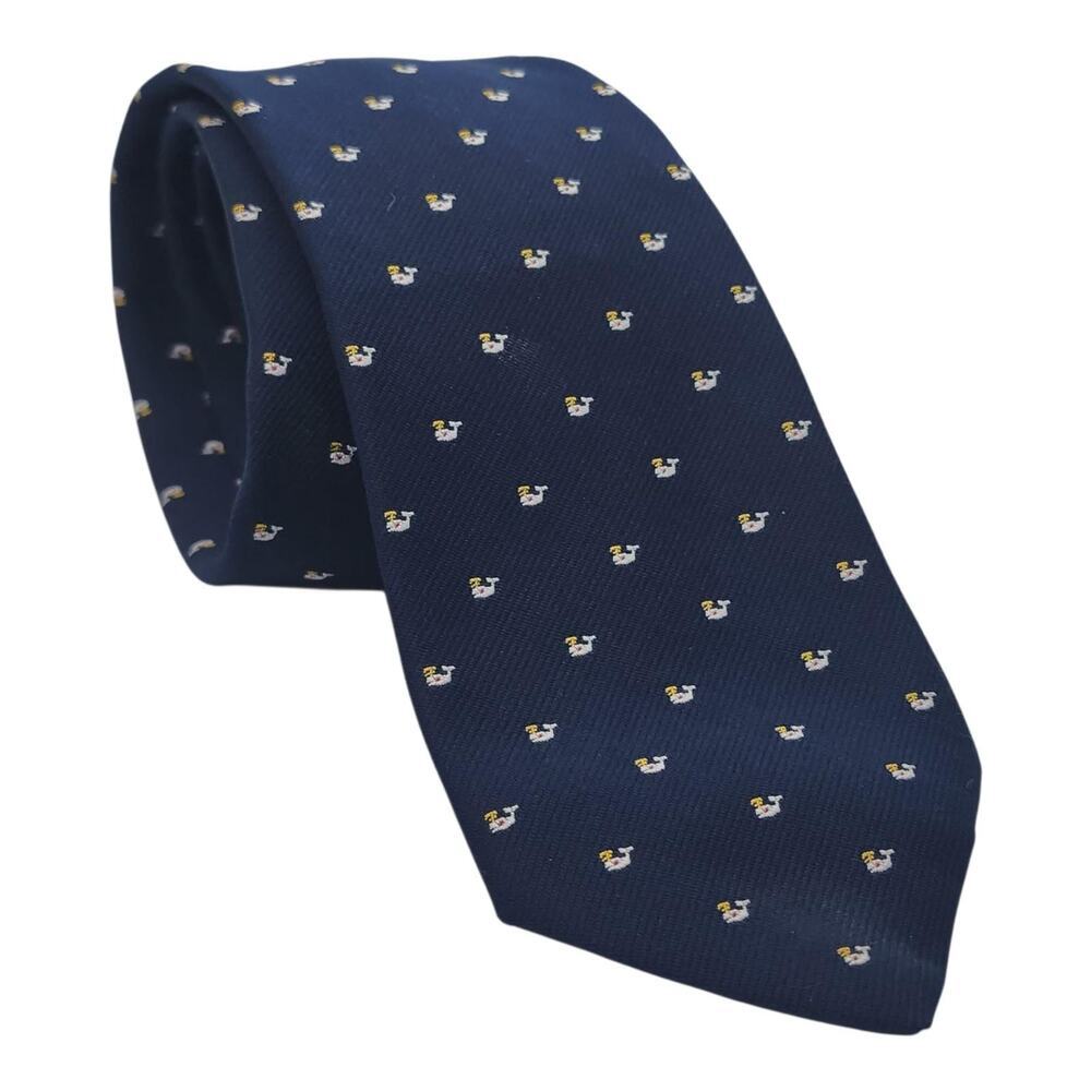 Mystic Stores Tie Mens Blue Duck Print Polyester Novelty Classic Necktie